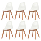 Eetkamerstoelen met elegant ontwerp en levering bevat erg eenvoudig - Wit / 6 - Eetkamerstoelen