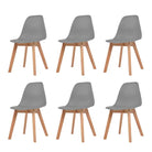 Eetkamerstoelen met elegant ontwerp en levering bevat erg eenvoudig - Grijs / 6 - Eetkamerstoelen