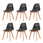 Eetkamerstoelen met elegant ontwerp en levering bevat erg eenvoudig - Zwart / 6 - Eetkamerstoelen