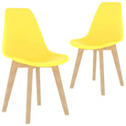 Eetkamerstoelen met elegant ontwerp en levering bevat erg eenvoudig - Geel / 2 - Eetkamerstoelen
