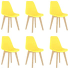 Eetkamerstoelen met elegant ontwerp en levering bevat erg eenvoudig - Geel / 6 - Eetkamerstoelen