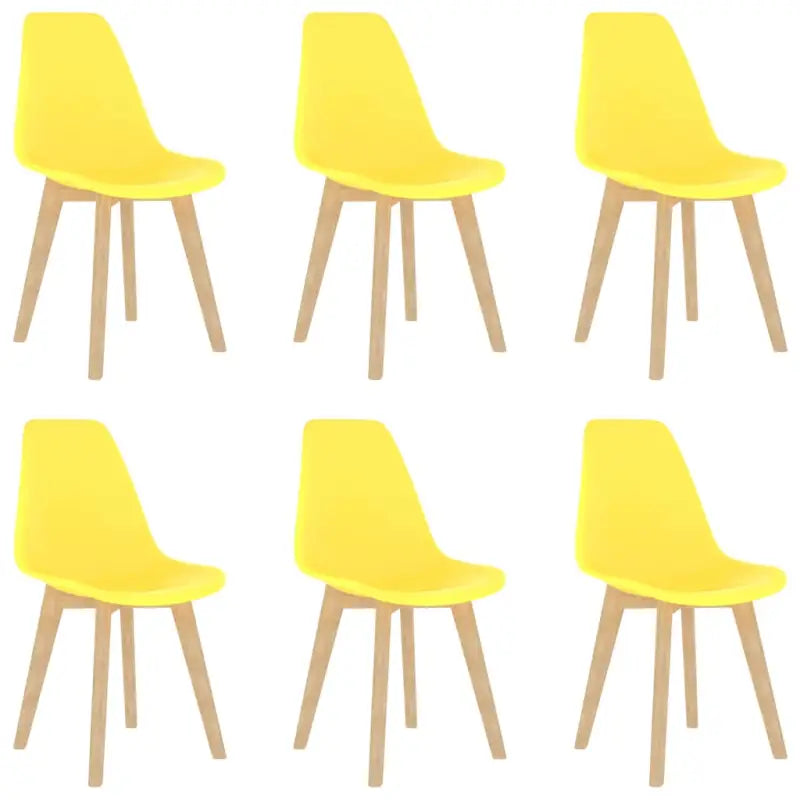Eetkamerstoelen met elegant ontwerp en levering bevat erg eenvoudig - Geel / 6 - Eetkamerstoelen