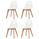 Eetkamerstoelen met elegant ontwerp en levering bevat erg eenvoudig - Wit / 4 - Eetkamerstoelen