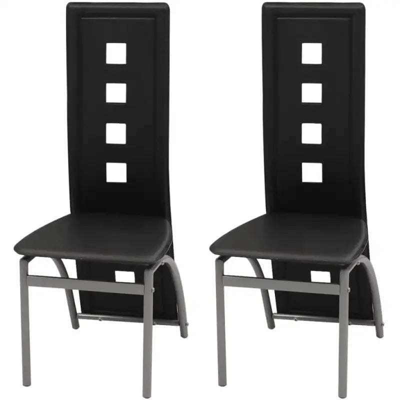Eetkamerstoelen met ergonomisch ontwerp levering bevat stijlvolle en tijdloze look - Zwart / 2 - Eetkamerstoelen