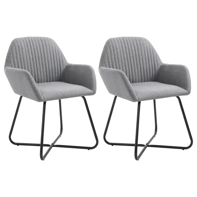 Eetkamerstoelen met gepoedercoat stalen poten en comfortabele stof - Eetkamerstoelen