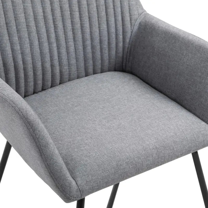 Eetkamerstoelen met gepoedercoat stalen poten en comfortabele stof - Eetkamerstoelen