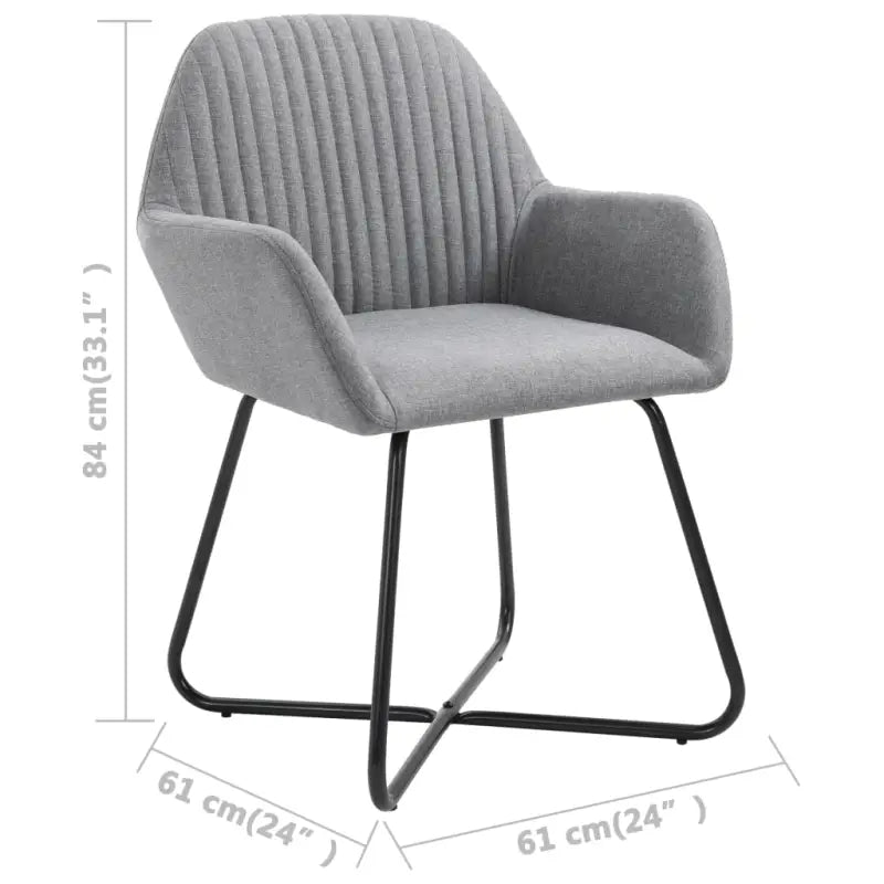 Eetkamerstoelen met gepoedercoat stalen poten en comfortabele stof - Eetkamerstoelen