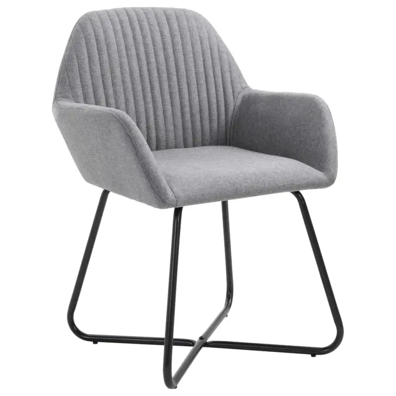 Eetkamerstoelen met gepoedercoat stalen poten en comfortabele stof - Eetkamerstoelen