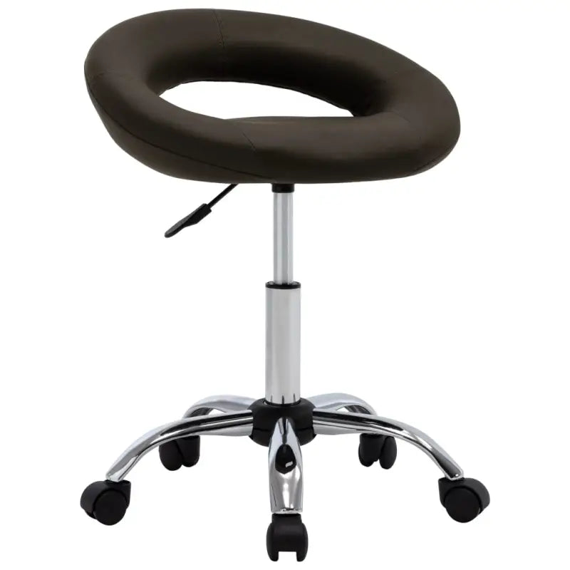 Eetkamerstoelen met graden draaibaar en verchroomd staal design - Bruin / 1 - Eetkamerstoelen