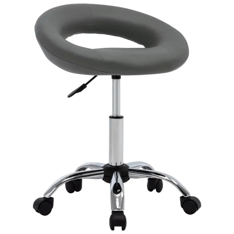 Eetkamerstoelen met graden draaibaar en verchroomd staal design - Grijs / 1 - Eetkamerstoelen