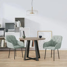 Eetkamerstoelen met hoogte armleuning en elegant fluweel design - Lichtgrijs / 2 - Eetkamerstoelen