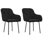 Eetkamerstoelen met hoogte armleuning en elegant fluweel design - Eetkamerstoelen