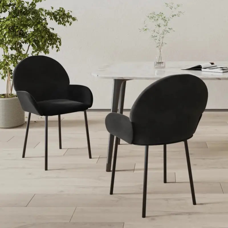 Eetkamerstoelen met hoogte armleuning en luxe fluweel design - Eetkamerstoelen