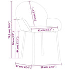Eetkamerstoelen met hoogte armleuning en luxe fluweel design - Eetkamerstoelen
