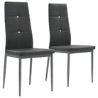 Eetkamerstoelen met houten frame en stalen poten inclusief levering - Grijs / 2 - Eetkamerstoelen