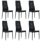 Eetkamerstoelen met houten frame en stalen poten inclusief levering - Zwart / 6 - Eetkamerstoelen