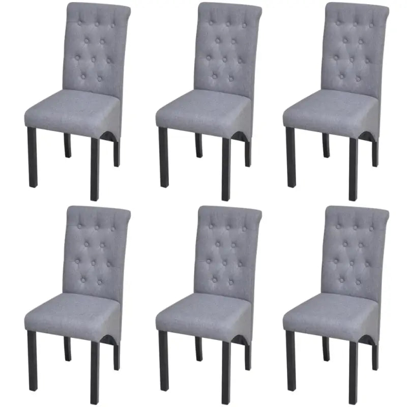 Eetkamerstoelen met levering bevat zachte bekleding en tijdloos design - Lichtgrijs / 6 - Eetkamerstoelen