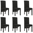 Eetkamerstoelen met levering bevat zachte bekleding en tijdloos design - Zwart / 6 - Eetkamerstoelen