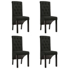 Eetkamerstoelen met levering bevat zachte bekleding en tijdloos design - Zwart / 4 - Eetkamerstoelen
