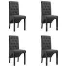 Eetkamerstoelen met levering bevat zachte bekleding en tijdloos design - Donkergrijs / 4 - Eetkamerstoelen