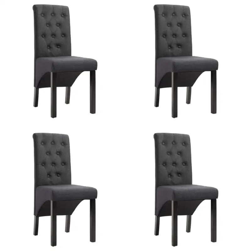 Eetkamerstoelen met levering bevat zachte bekleding en tijdloos design - Donkergrijs / 4 - Eetkamerstoelen