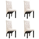 Eetkamerstoelen met levering bevat zachte bekleding en tijdloos design - Crème / 4 - Eetkamerstoelen