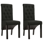 Eetkamerstoelen met levering bevat zachte bekleding en tijdloos design - Zwart / 2 - Eetkamerstoelen