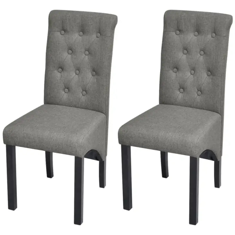Eetkamerstoelen met levering bevat zachte bekleding en tijdloos design - Lichtgrijs / 2 - Eetkamerstoelen