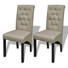 Eetkamerstoelen met levering bevat zachte bekleding en tijdloos design - Beige / 2 - Eetkamerstoelen