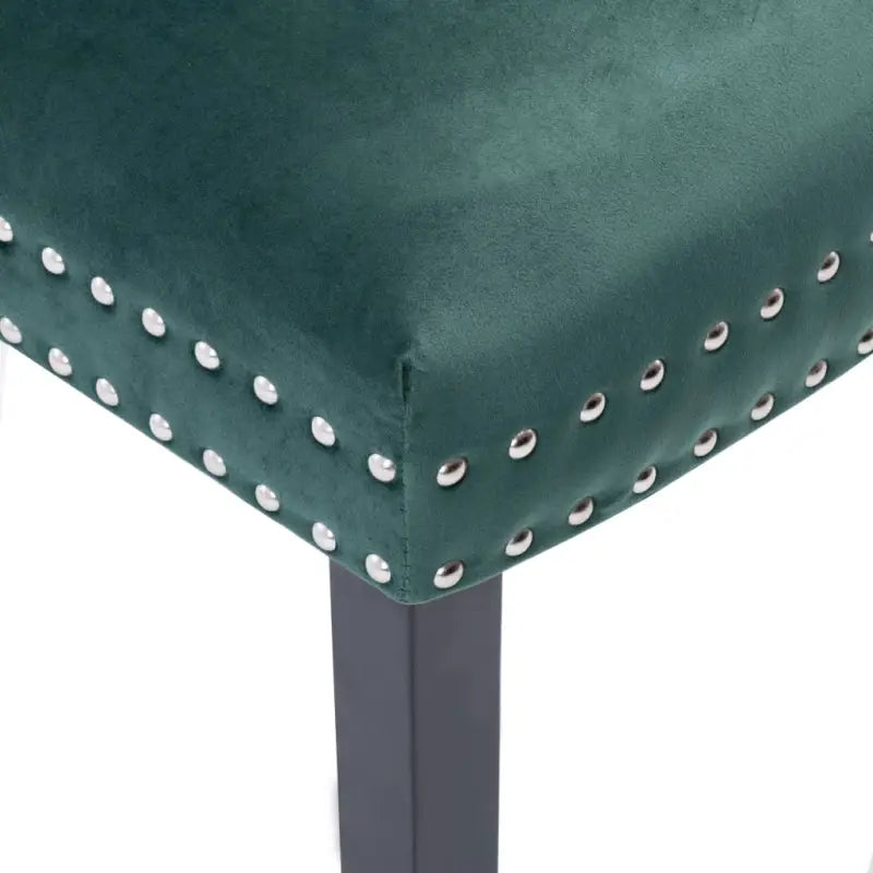 Eetkamerstoelen met massief rubberwood en zachte fluwelen bekleding - Eetkamerstoelen