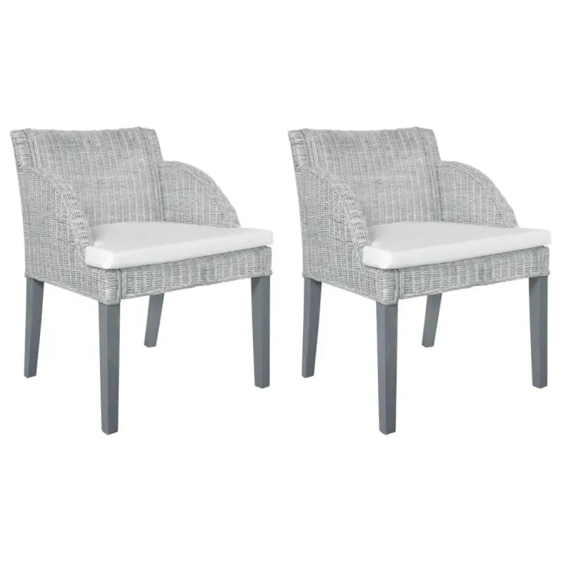 Eetkamerstoelen met natuurlijk rattan en massief mangohout voor een elegant ontwerp - Eetkamerstoelen