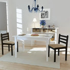 Eetkamerstoelen met rustieke charme van massief rubberwood levering bevat - Bruin / 2 - Eetkamerstoelen