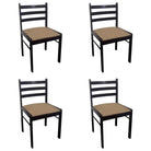 Eetkamerstoelen met rustieke charme van massief rubberwood levering bevat - Eetkamerstoelen