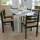 Eetkamerstoelen met rustieke charme van massief rubberwood levering bevat - Bruin / 6 - Eetkamerstoelen