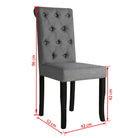 Eetkamerstoelen met stoffen bekleding en massief houten frame - Eetkamerstoelen