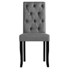 Eetkamerstoelen met stoffen bekleding en massief houten frame - Eetkamerstoelen