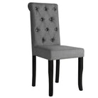 Eetkamerstoelen met stoffen bekleding en massief houten frame - Eetkamerstoelen