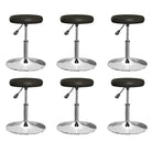 Eetkamerstoelen met tijdloos ontwerp en comfortabel kunstlederen bekleding - Zwart / 6 - Eetkamerstoelen