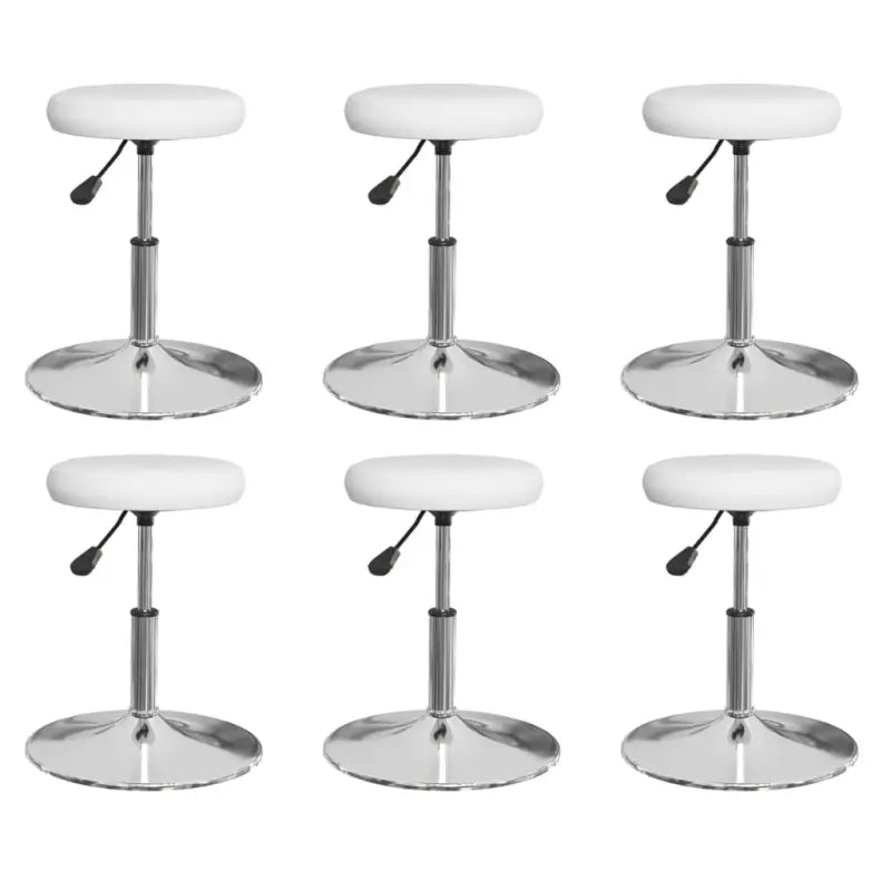 Eetkamerstoelen met tijdloos ontwerp en comfortabel kunstlederen bekleding - Wit / 6 - Eetkamerstoelen