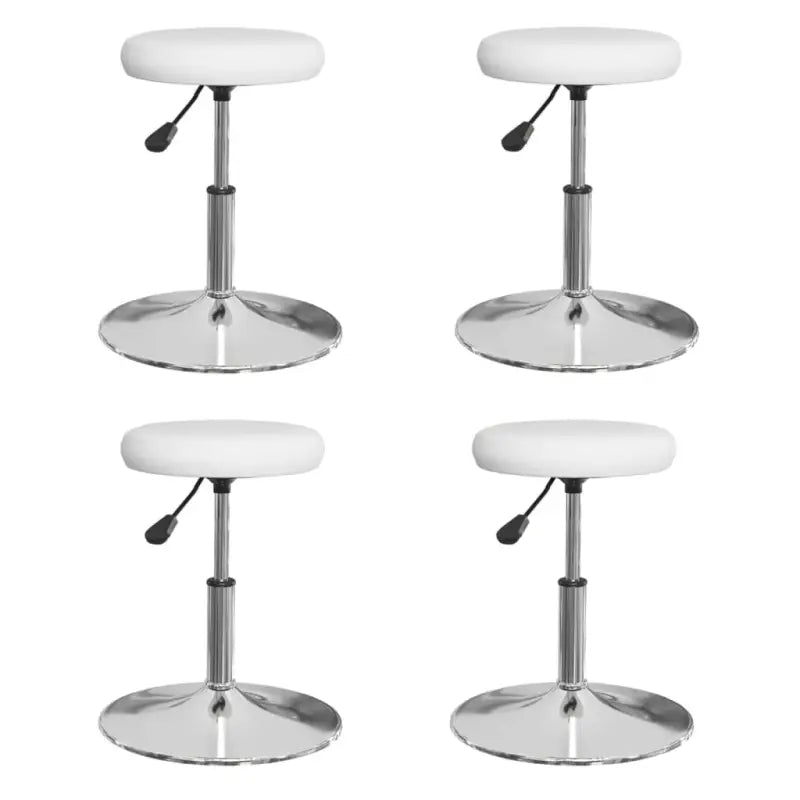 Eetkamerstoelen met tijdloos ontwerp en comfortabel kunstlederen bekleding - Wit / 4 - Eetkamerstoelen