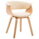 Eetkamerstoelen set met gebogen hout en eenvoudig te reinigen kunstleer - Eetkamerstoelen