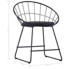 Eetkamerstoelen set met gepoedercoat staal levering bevat - Eetkamerstoelen