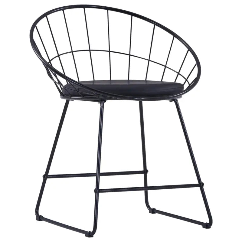 Eetkamerstoelen set met gepoedercoat staal levering bevat - Eetkamerstoelen