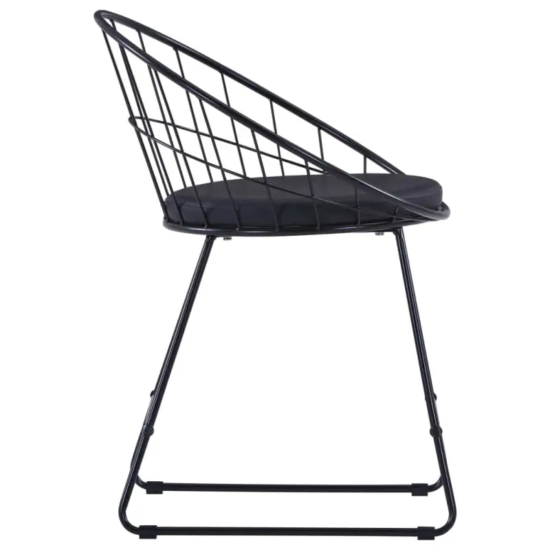 Eetkamerstoelen set met gepoedercoat staal levering bevat - Eetkamerstoelen