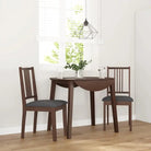Eetkamerstoelen set met levering bevat en massief houten constructie - Bruin en zwart / 2 - Eetkamerstoelen