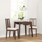 Eetkamerstoelen set met levering bevat en massief houten constructie - Bruin en crème / 2 - Eetkamerstoelen