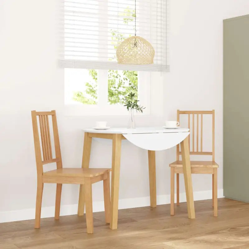 Eetkamerstoelen set met levering bevat en massief houten constructie - Naturel / 2 - Eetkamerstoelen