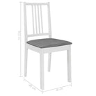 Eetkamerstoelen set met massief hout en comfortabele rugleuningen - Eetkamerstoelen