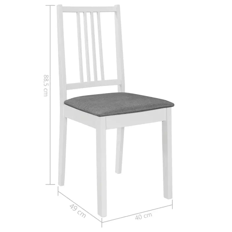 Eetkamerstoelen set met massief hout en comfortabele rugleuningen - Eetkamerstoelen