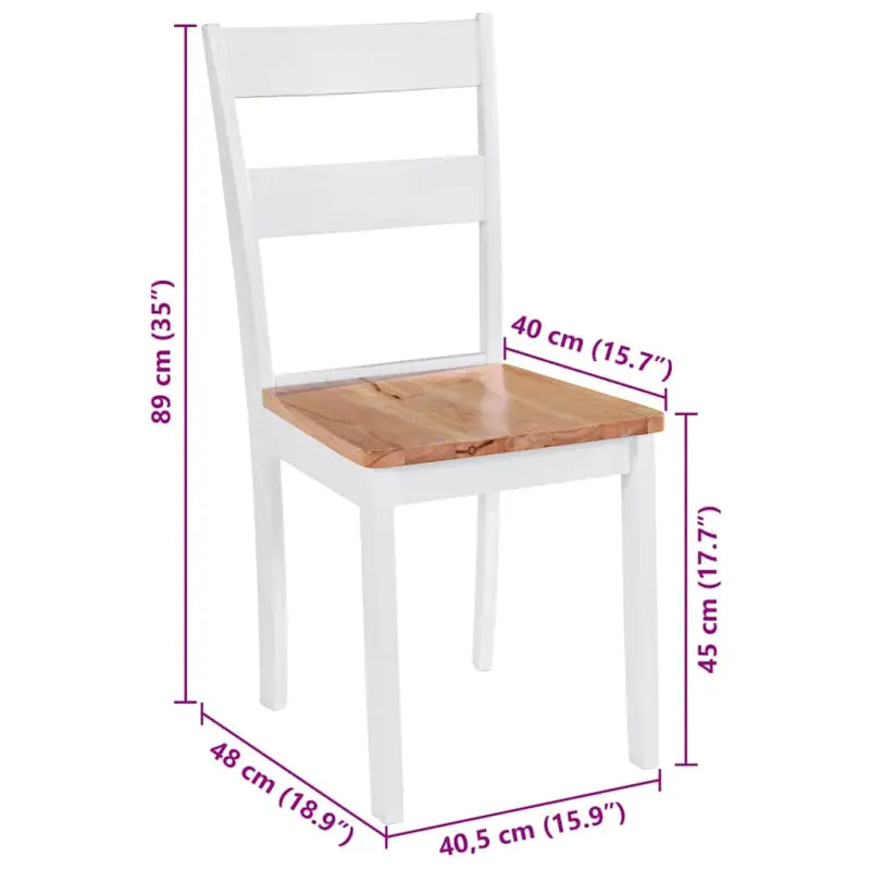 Eetkamerstoelen set van 4 met levering bevat in rubberwood klassiek ontwerp - 4 - Eetkamerstoelen